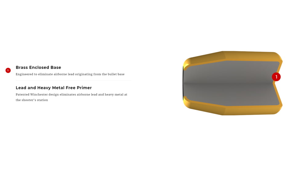 Winchester Super-X Handgun Ammo, 9 mm Luger, WinClean Enclosed Base, 124 grain, 50 Rounds, WC92