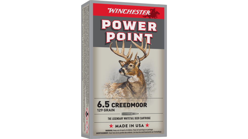 Winchester SUPER X LINE EXTENSIONS 6.5 Creedmoor 129 grain Power-Point Centerfire Rifle Ammo, 20 Rounds, X651