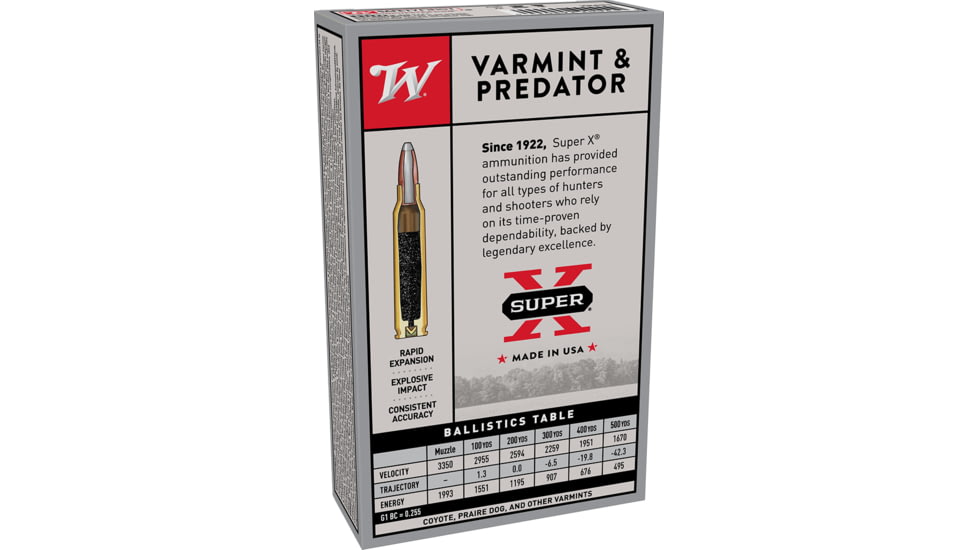 Winchester Super-X RIFLE .243 Winchester 80 grain Jacketed Soft Point Brass Cased Centerfire Rifle Ammo, 200 Round