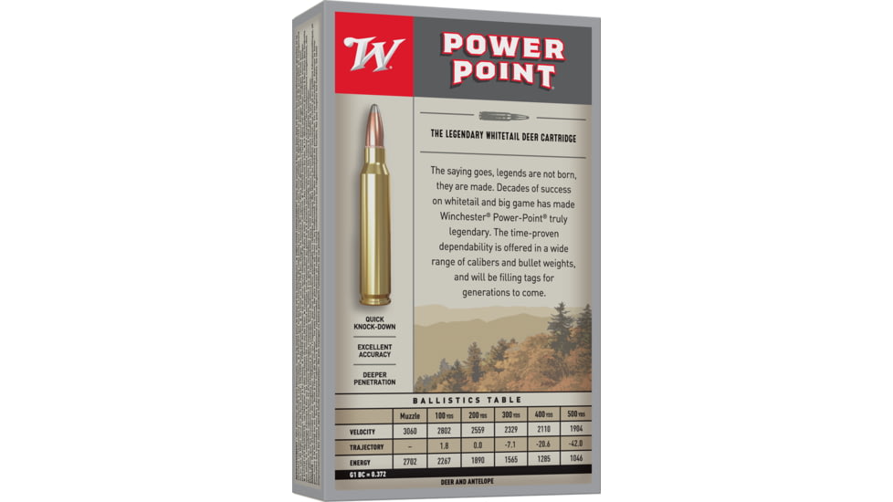 Winchester Super-X RIFLE .270 Winchester 130 grain Power-Point Brass Cased Centerfire Rifle Ammo, 20 Rounds, X2705