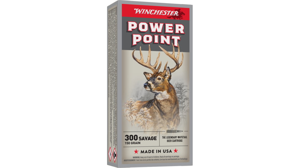 Winchester Super-X RIFLE .300 Savage 150 grain Power-Point Centerfire Rifle Ammo, 20 Rounds, X3001