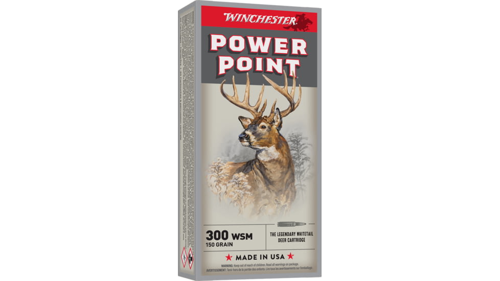 Winchester Super-X RIFLE .300 Winchester Short Magnum 150 grain Power-Point Centerfire Rifle Ammo, 20 Rounds, X300WSM1