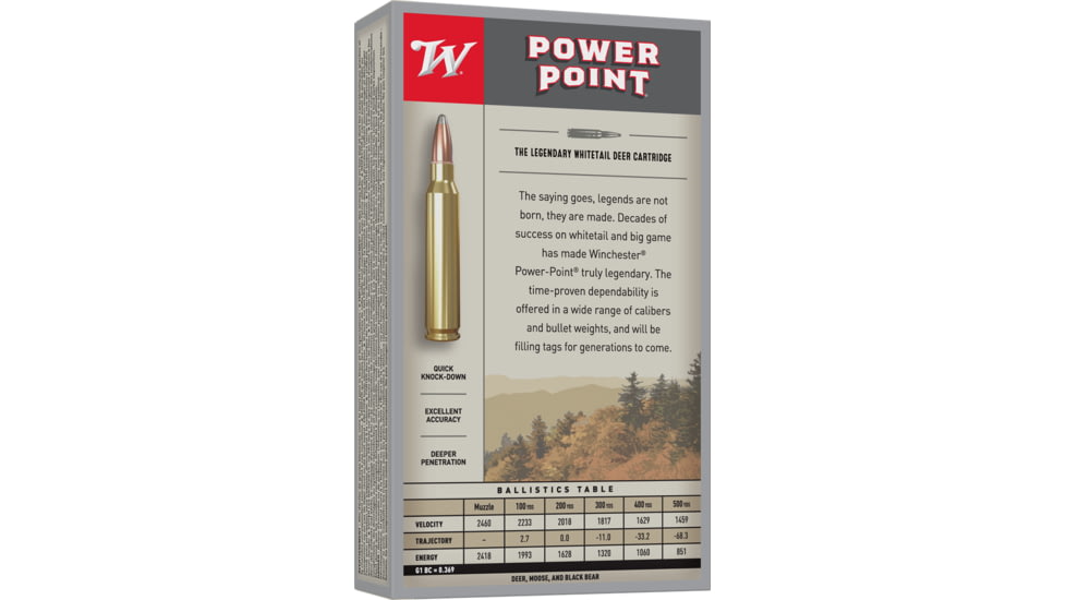 Winchester Super-X RIFLE .303 British 180 grain Power-Point Brass Cased Centerfire Rifle Ammo, 20 Rounds, X303B1