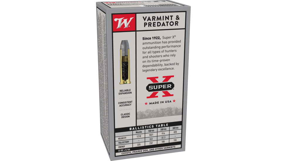 Winchester Super-X RIFLE .32-20 Winchester 100 grain Lead Flat Nose Brass Cased Centerfire Rifle Ammo, 50 Rounds, X32201