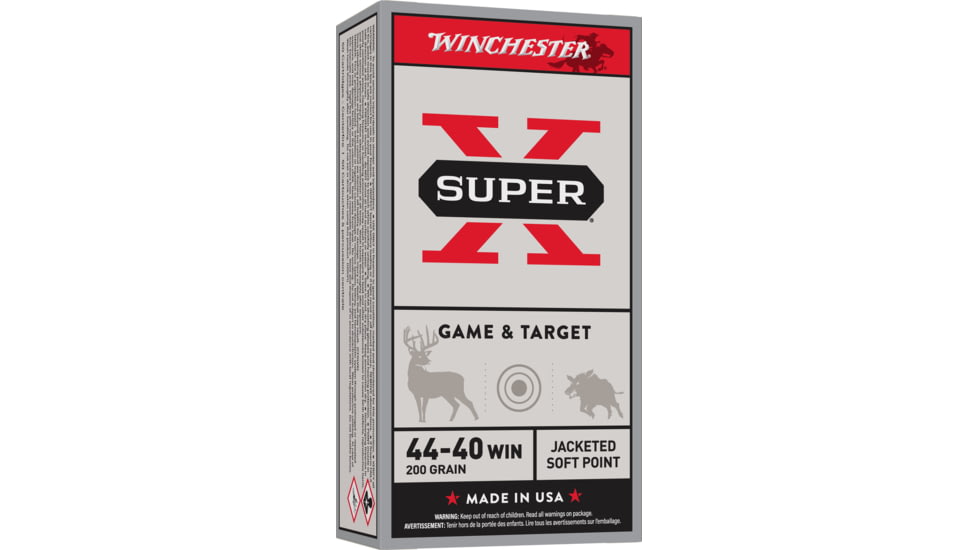 Winchester Super-X RIFLE .44-40 Winchester 200 grain Power-Point Centerfire Rifle Ammo, 50 Rounds, X4440