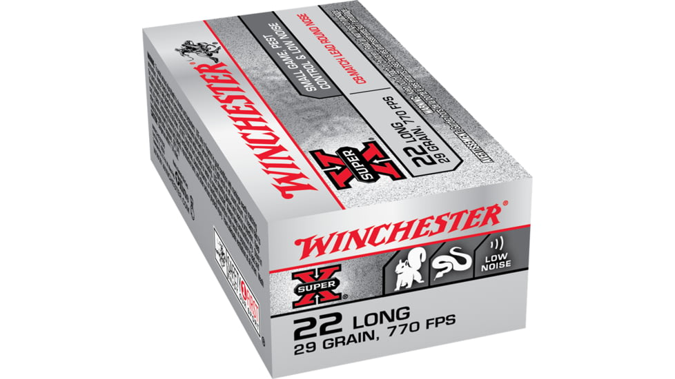 Winchester Super-X RIMFIRE .22 Long Rifle 29 grain CB Match Lead Round Nose Rimfire Ammo, 50 Rounds, X22LRCBMA