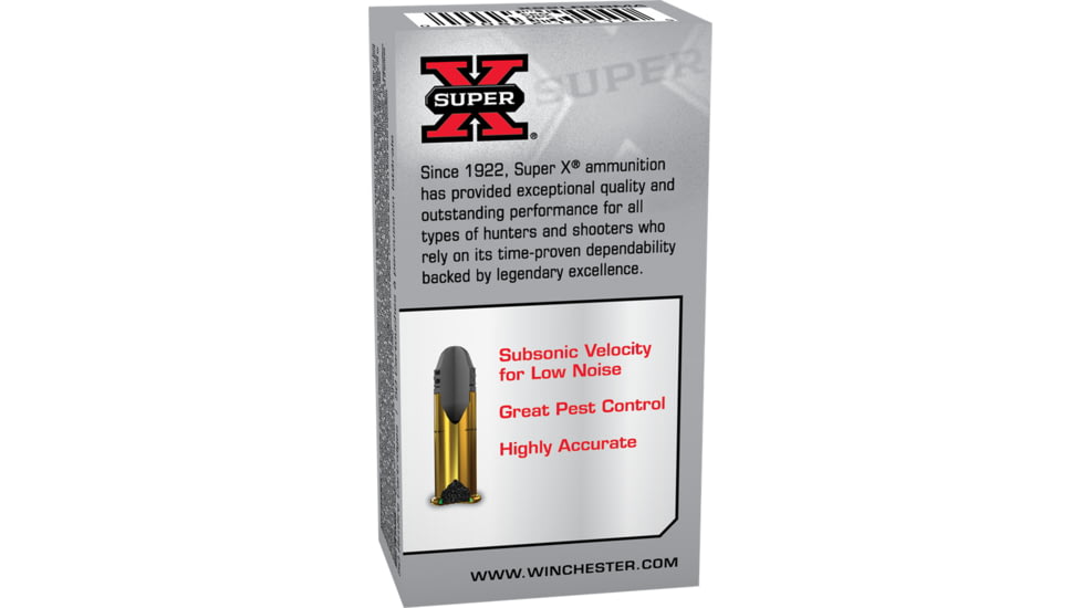 Winchester Super-X RIMFIRE .22 Long Rifle 29 grain CB Match Lead Round Nose Rimfire Ammo, 50 Rounds, X22LRCBMA
