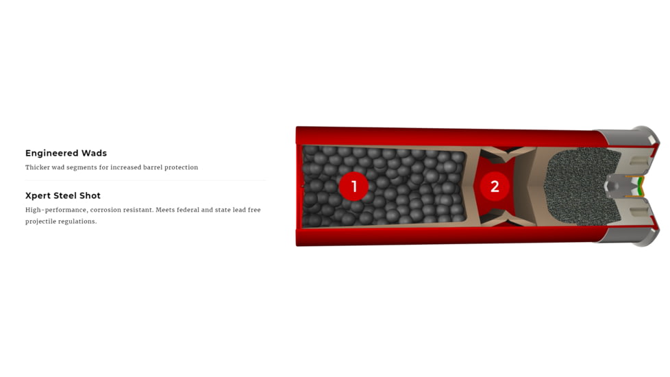 Winchester Super-X Shotgun Shot, 12 Gauge, 2.75in Shot Length, 1oz Shot Weight, 6 Shot Size, 25 Rounds, WE12GT6