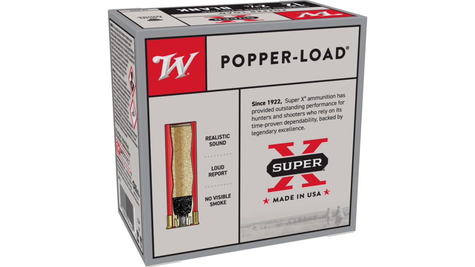 Winchester Super-X Shotshell 12 Gauge 0 grain 2.75in Blank Ammo, 25 Rounds, XP12