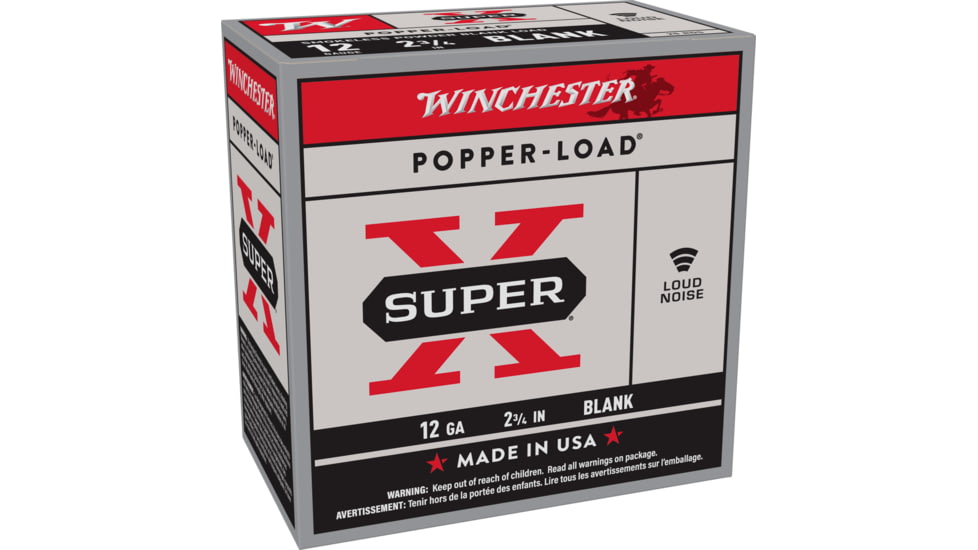 Winchester Super-X Shotshell 12 Gauge 0 grain 2.75in Blank Ammo, 25 Rounds, XP12