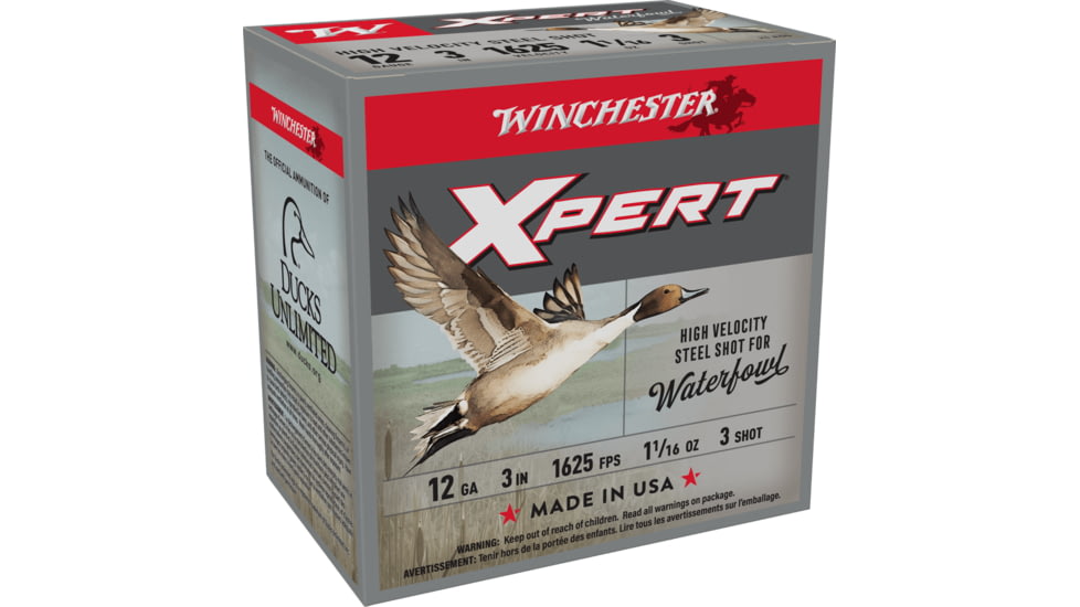 Winchester Super-X Shotshell 12 Gauge 1 1/16 oz 3in Centerfire Shotgun Ammo, 25 Rounds, WEX123M3