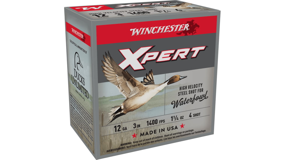 Winchester Super-X Shotshell 12 Gauge 1 1/4 oz 3in Centerfire Shotgun Ammo, 25 Rounds, WEX123H4