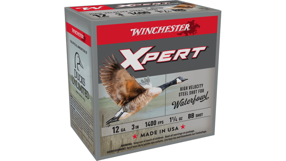Winchester Super-X Shotshell 12 Gauge 1 1/4 oz 3in Centerfire Shotgun Ammo, 25 Rounds, WEX123HBB