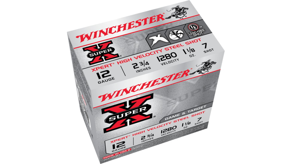 Winchester Super-X Shotshell 12 Gauge 1 1/8 oz 2.75in Centerfire Shotgun Ammo, 25 Rounds, WE12GTH7