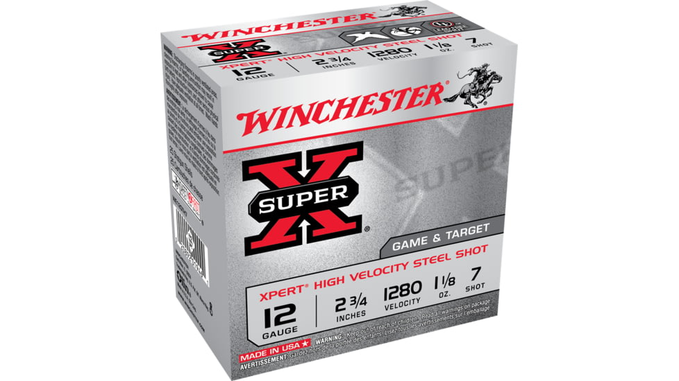 Winchester Super-X Shotshell 12 Gauge 1 1/8 oz 2.75in Centerfire Shotgun Ammo, 25 Rounds, WE12GTH7