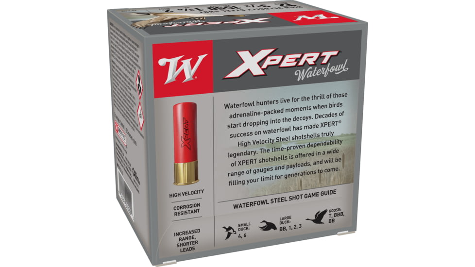 Winchester Super-X Shotshell 12 Gauge 1 3/8 oz 3.5in Centerfire Shotgun Ammo, 25 Rounds, WEX12L2