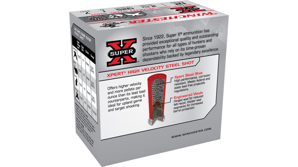 Winchester Super-X Shotshell 12 Gauge 1 oz 2.75in Centerfire Shotgun Ammo, 100 Rounds, WE12GTVP7