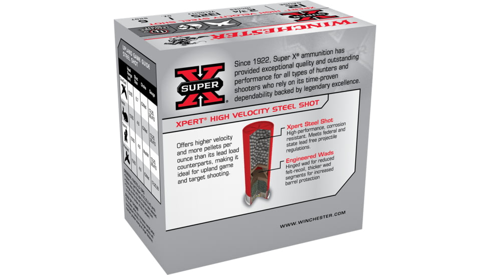 Winchester Super-X Shotshell 12 Gauge 1 oz 2.75in Centerfire Shotgun Ammo, 25 Rounds, WE12GT6
