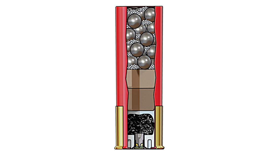 Winchester Super-X Shotshell 12 Gauge 27 Pellets 2.75in Centerfire Shotgun Buckshot Ammo, 5 Rounds, XB124