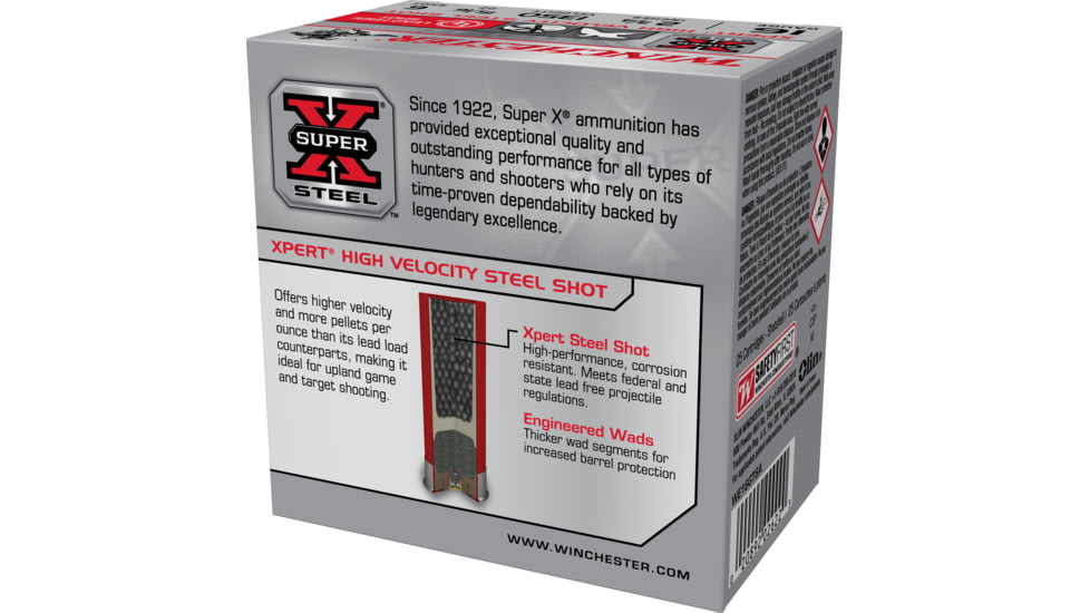Winchester Super-X Shotshell 16 Gauge 15/16 oz 2.75" Centerfire Shotgun Ammo, 25 Round, WE16GT6