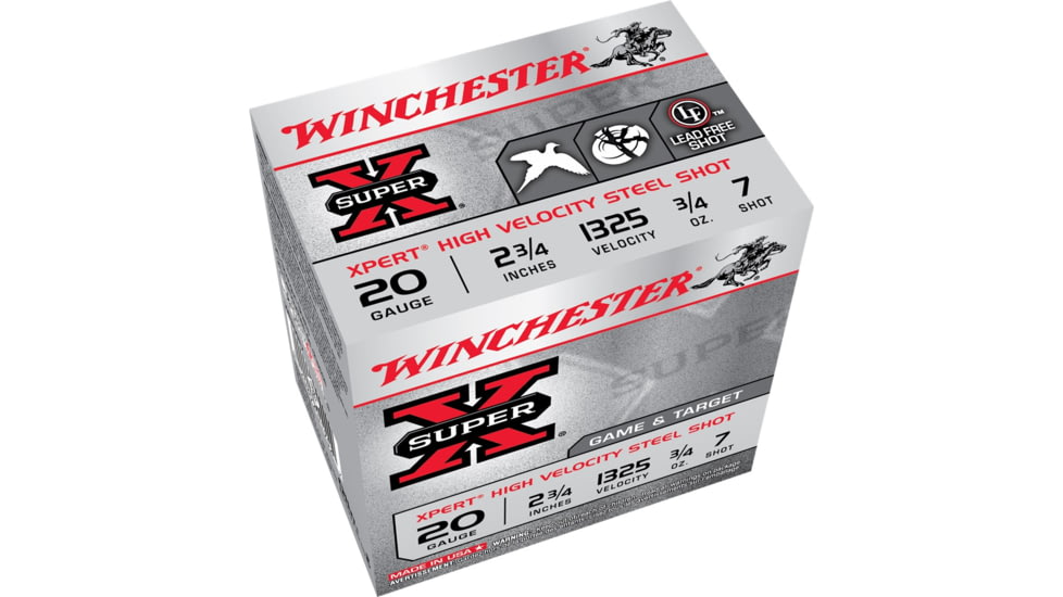 Winchester Super-X Shotshell 20 Gauge 3/4 oz 2.75in Centerfire Shotgun Ammo, 100 Rounds, WE20GTVP7