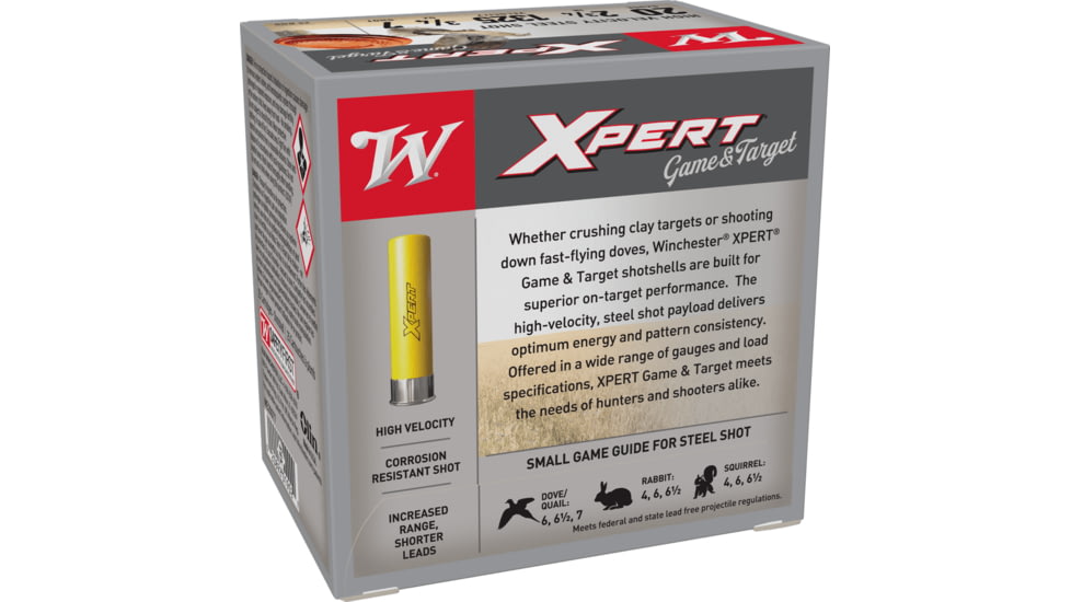 Winchester Super-X Shotshell 20 Gauge 3/4 oz 2.75in Centerfire Shotgun Ammo, 25 Rounds, WE20GT7
