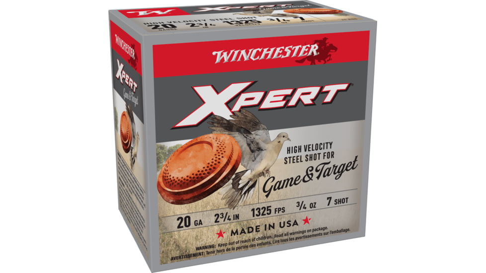 Winchester Super-X Shotshell 20 Gauge 3/4 oz 2.75in Centerfire Shotgun Ammo, 25 Rounds, WE20GT7