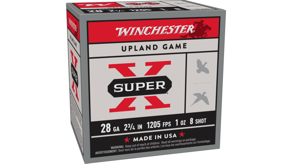 Winchester Super-X Shotshell 28 Gauge 1 oz 2.75in Centerfire Shotgun Ammo, 25 Rounds, X28H8