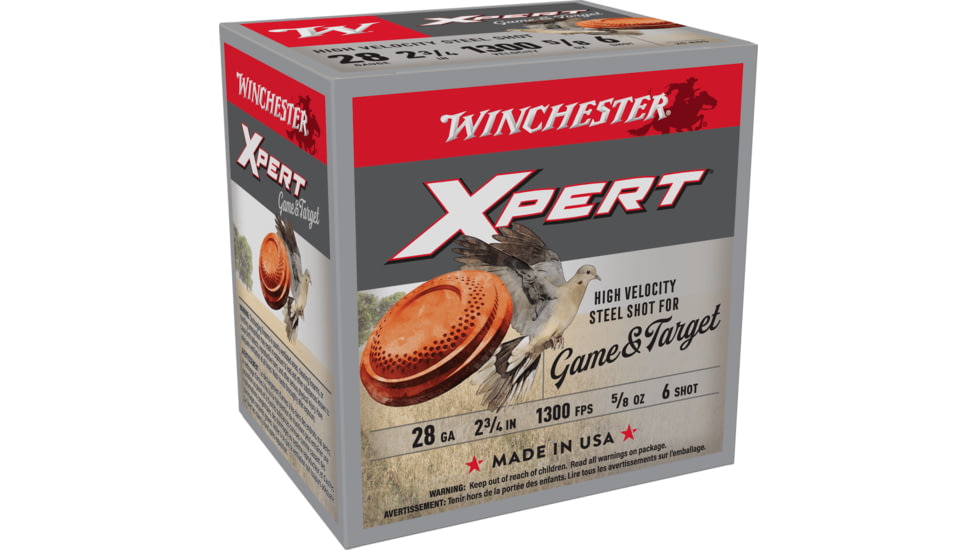 Winchester Super-X Shotshell 28 Gauge 5/8 oz 2.75in Centerfire Shotgun Ammo, 25 Rounds, WE28GT6