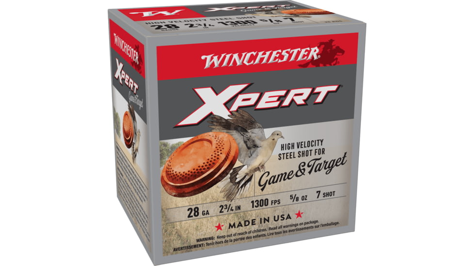 Winchester Super-X Shotshell 28 Gauge 5/8 oz 2.75in Centerfire Shotgun Ammo, 25 Rounds, WE28GT7
