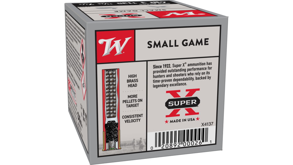 Winchester Super-X Shotshell 410 Bore 11/16 oz 3in Centerfire Shotgun Ammo, 25 Rounds, X4137
