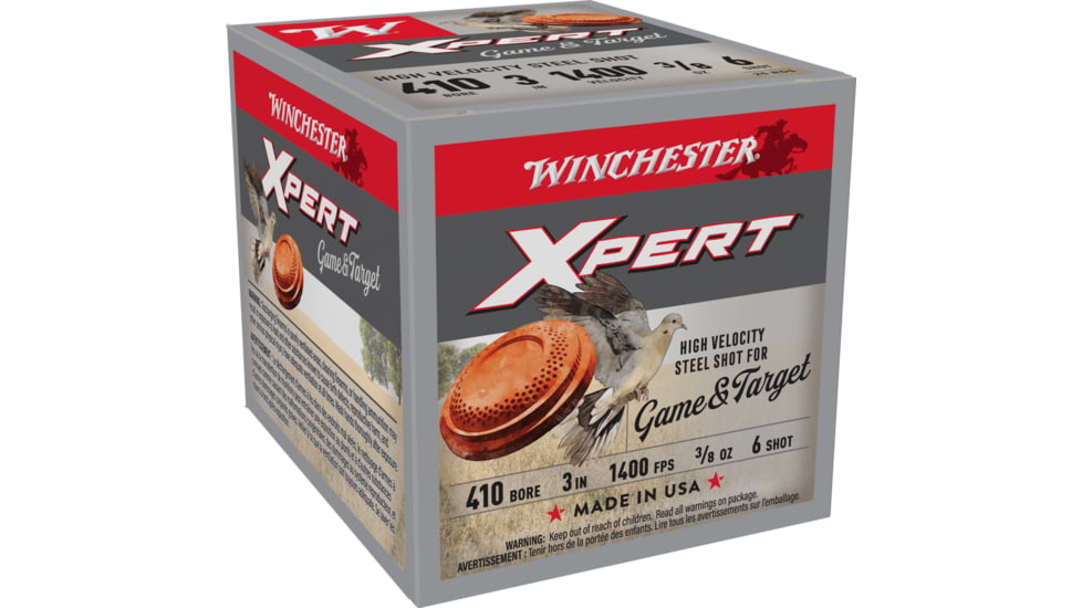 Winchester Super-X Shotshell 410 Bore 3/8 oz 3in Centerfire Shotgun Ammo, 25 Rounds, WE413GT6