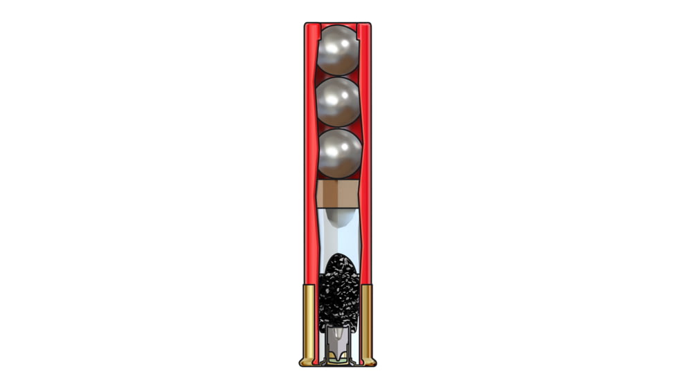 Winchester Super-X Shotshell 410 Bore 3 Pellets 2.5in Centerfire Shotgun Buckshot Ammo, 5 Rounds, XB41000