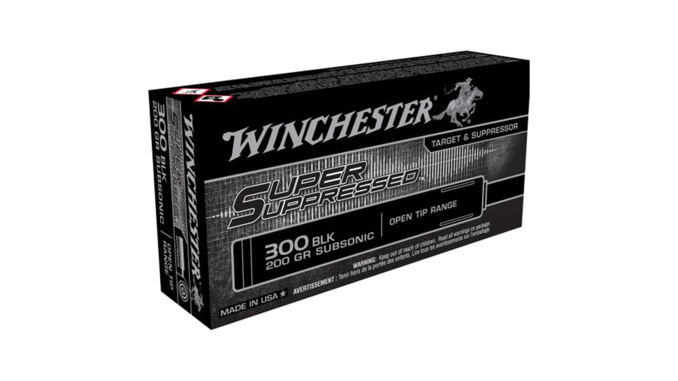 Winchester Suppressed 300 Aac 200Gr Fmj Rifle Ammo 125Rd 6Bx/Cs, ASUP300BLK2