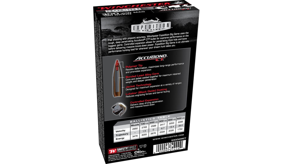 Winchester Supr 300 Win Mag 180 gr AccuBnd CT S300WMCT, S300WMCT