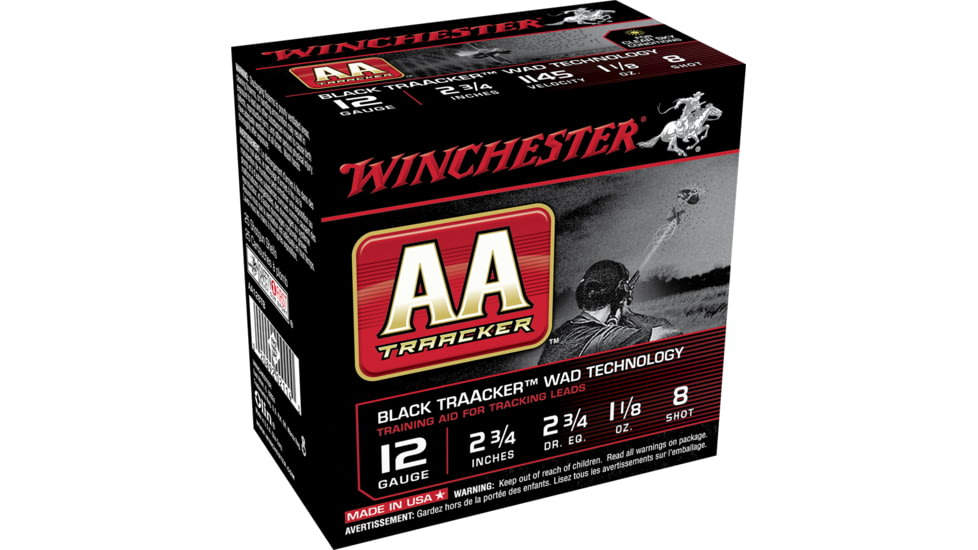 Winchester TrAAcker 12 Gauge 1 1/8 oz 2.75in Centerfire Shotgun Ammo, 25 Rounds, AA128TB