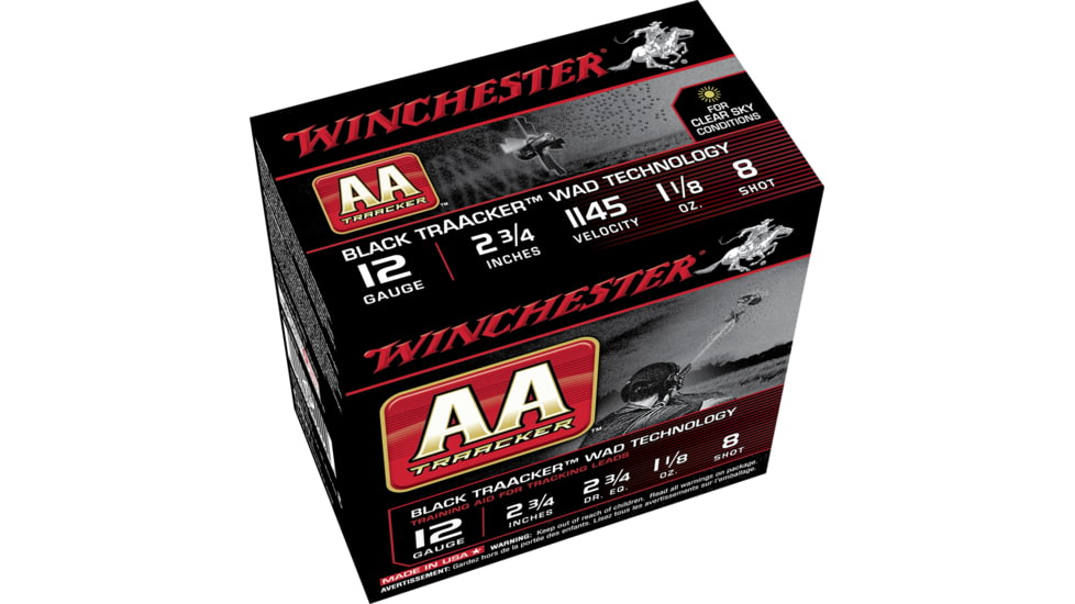 Winchester TrAAcker 12 Gauge 1 1/8 oz 2.75in Centerfire Shotgun Ammo, 25 Rounds, AA128TB