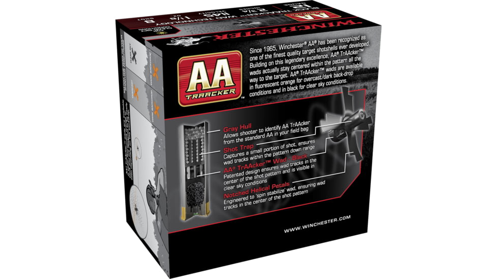 Winchester TrAAcker 12 Gauge 1 1/8 oz 2.75in Centerfire Shotgun Ammo, 25 Rounds, AA128TB