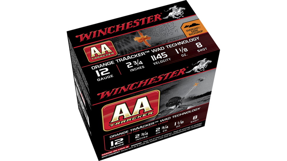 Winchester TrAAcker 12 Gauge 1 1/8 oz 2.75in Centerfire Shotgun Ammo, 25 Rounds, AA128TO