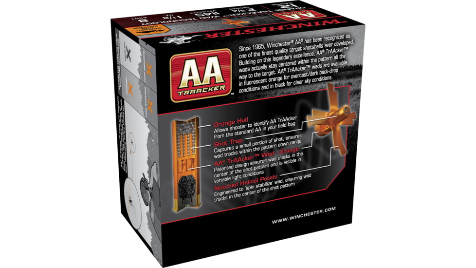 Winchester TrAAcker 12 Gauge 1 1/8 oz 2.75in Centerfire Shotgun Ammo, 25 Rounds, AA128TO