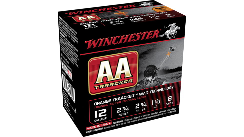 Winchester TrAAcker 12 Gauge 1 1/8 oz 2.75in Centerfire Shotgun Ammo, 25 Rounds, AA128TO