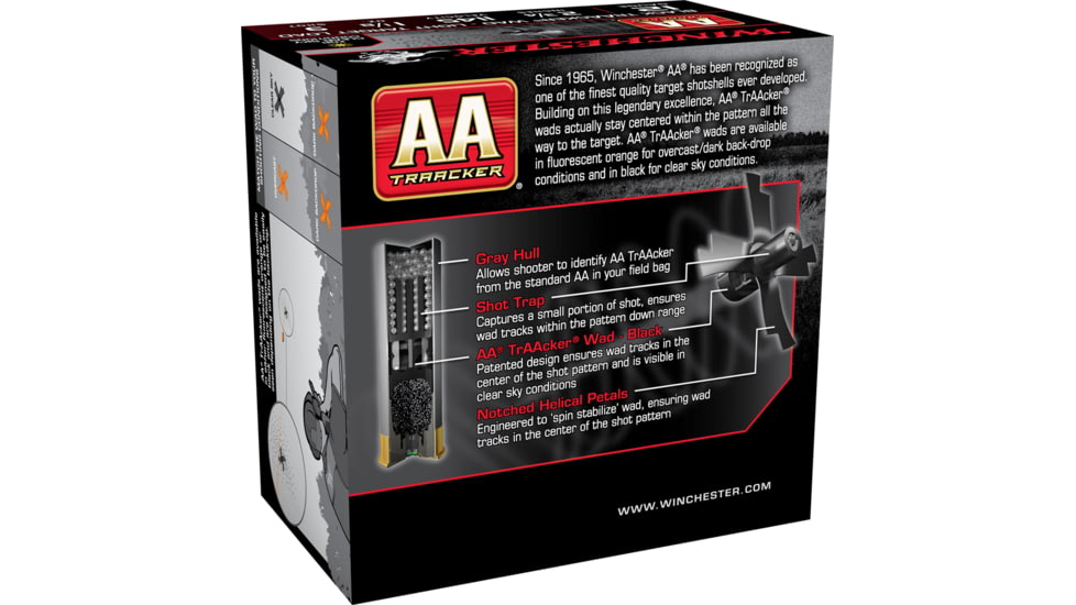 Winchester TrAAcker 12 Gauge 1 1/8 oz 2.75in Centerfire Shotgun Ammo, 25 Rounds, AA129TB