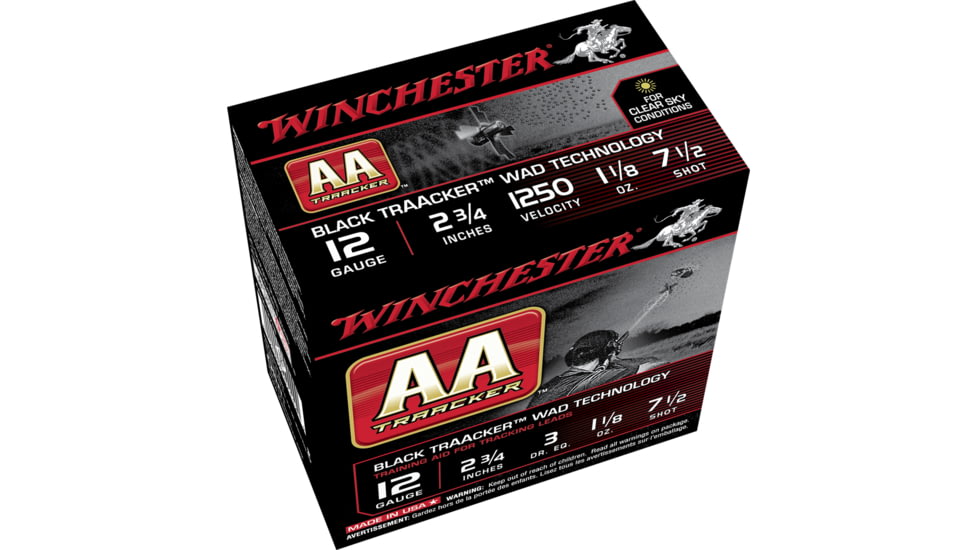Winchester TrAAcker 12 Gauge 1 1/8 oz 2.75in Centerfire Shotgun Ammo, 25 Rounds, AAHA127TB