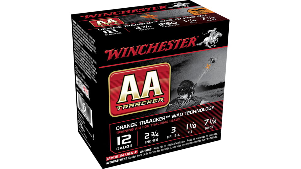 Winchester TrAAcker 12 Gauge 1 1/8 oz 2.75in Centerfire Shotgun Ammo, 25 Rounds, AAHA127TO