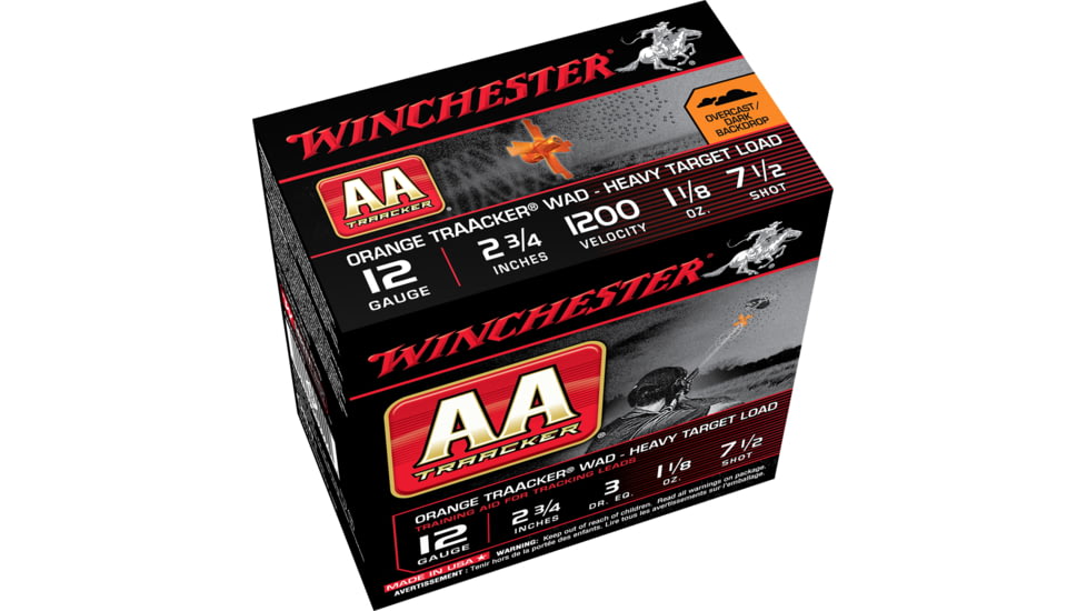 Winchester TrAAcker 12 Gauge 1 1/8 oz 2.75in Centerfire Shotgun Ammo, 25 Rounds, AAM127TO