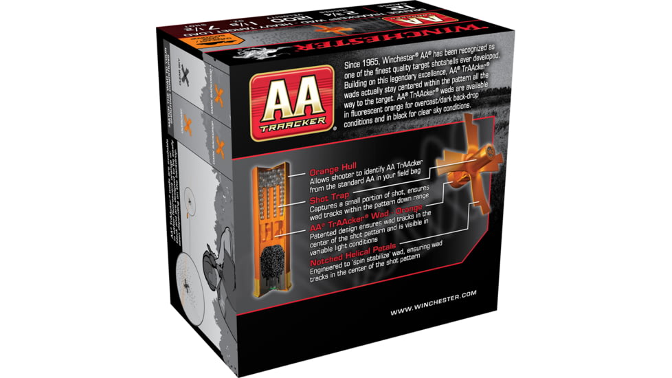 Winchester TrAAcker 12 Gauge 1 1/8 oz 2.75in Centerfire Shotgun Ammo, 25 Rounds, AAM127TO
