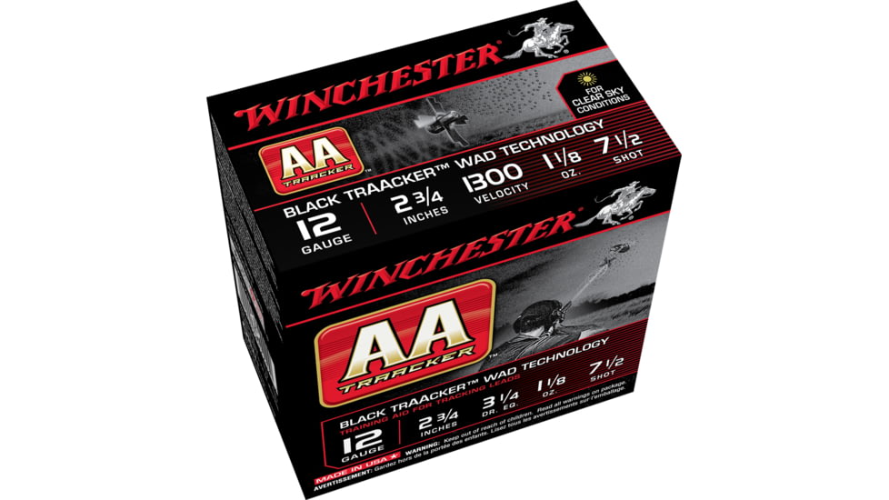 Winchester TrAAcker 12 Gauge 1 1/8 oz 2.75in Centerfire Shotgun Ammo, 25 Rounds, AASC127TB