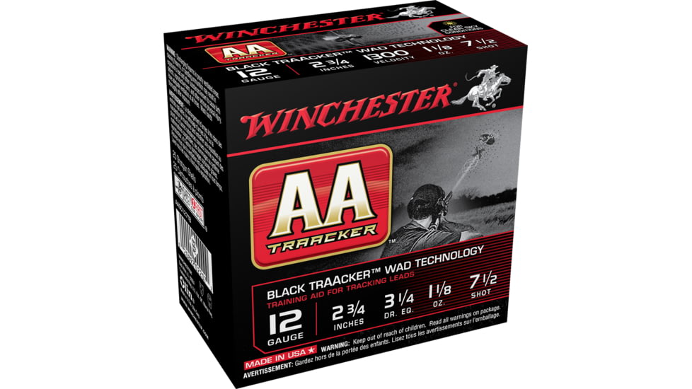Winchester TrAAcker 12 Gauge 1 1/8 oz 2.75in Centerfire Shotgun Ammo, 25 Rounds, AASC127TB