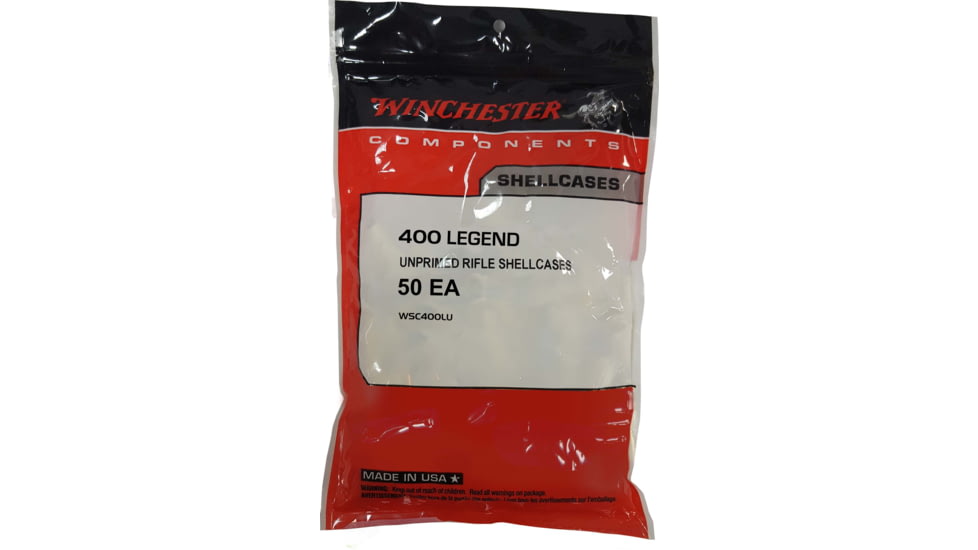 Winchester Unprimed .400 legend Rifle Brass, 100 Piece, WSC400LU