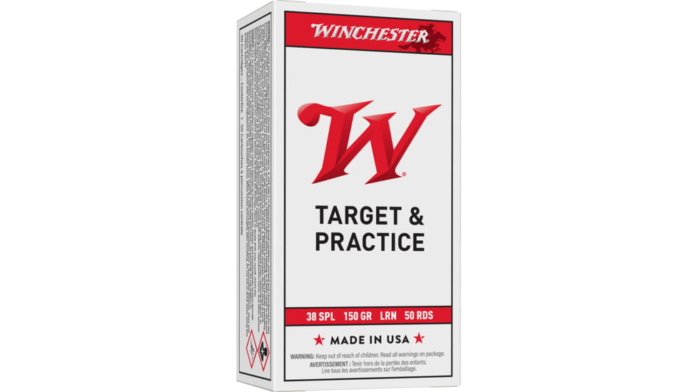 Winchester USA Handgun .38 Special 150 grain Lead Round Nose Centerfire Pistol Ammo, 500 Round